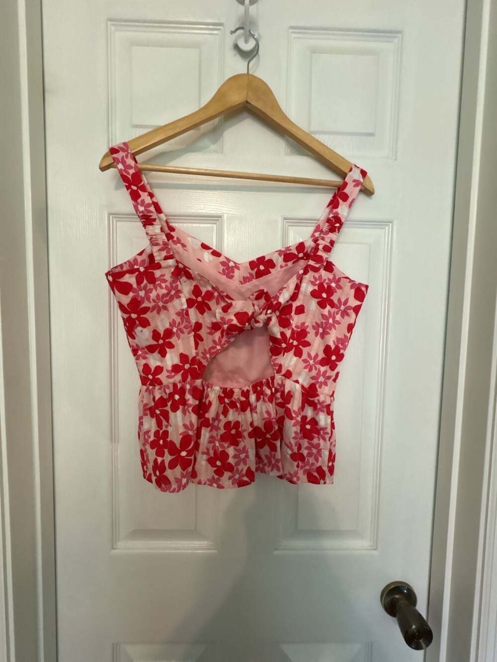 Draper James Floral Peplum Tank Top Size 8 - Picture 2 of 7